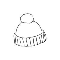 mão desenhado crianças desenhando desenho animado vetor ilustração gorro ícone isolado em branco fundo