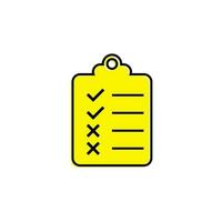 prancheta lista de controle ícone para documentos com Verifica marcas vetor