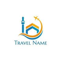 simples logotipo do islâmico viagem e Tour vetor