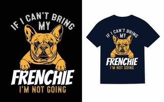 francês buldogue tipografia camiseta Projeto vetor