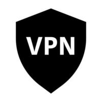 vpn escudo silhueta ícone. vetor. vetor