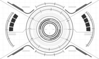 hud ficção científica interface tela monocromático Visão Projeto virtual realidade futurista tecnologia exibição vetor