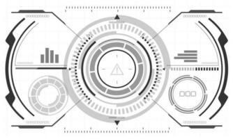 hud ficção científica interface tela monocromático Visão Projeto virtual realidade futurista tecnologia exibição vetor