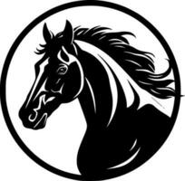 cavalo - minimalista e plano logotipo - vetor ilustração