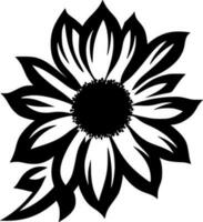 flor, Preto e branco vetor ilustração