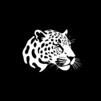 leopardo - Preto e branco isolado ícone - vetor ilustração