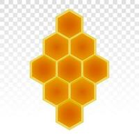 favo de mel ou querida pente plano ícone com hexágono padronizar para apps e sites vetor