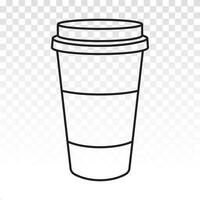 descartável café papel copos plano vetor ícone para apps e sites