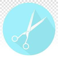 cabelo tesoura vetor plano ícone para apps ou sites.