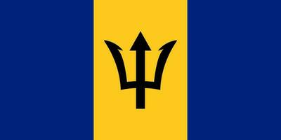 barbados nacional bandeira com oficial cores. vetor