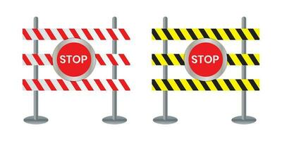 fechadas estrada placa para barreira construção marcação vetor