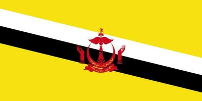 Brunei nacional bandeira com oficial cores. vetor