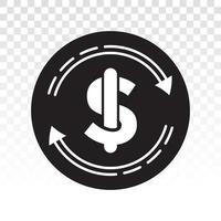 automático recorrente pagamentos ou faturamento ciclo linha arte ícone para apps e sites vetor