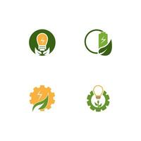 eco poder energia logotipo vetor modelo ilustração