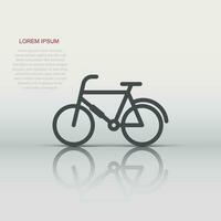 ícone de bicicleta em estilo simples. ilustração em vetor exercício de bicicleta em fundo branco isolado. conceito do negócio do sinal do exercício da aptidão.
