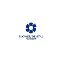 dental flor logotipo Projeto vetor