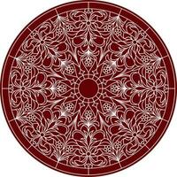 vetor clássico colori volta ornamento. vermelho padronizar dentro uma círculo. desenhando do Grécia e antigo Roma. flor desenho.
