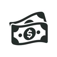 papel dinheiro ícone gráfico vetor ilustração
