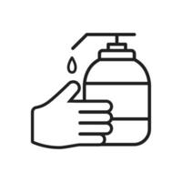 mão lavando e mão desinfetante ícone gráfico vetor Projeto ilustração