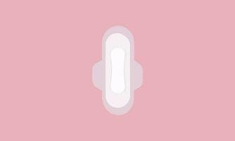 sanitário almofada isolado em Rosa ilustração do menstrual almofadas vetor