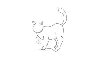 uma gato carrinhos com 1 perna elevado vetor
