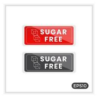 açúcar livre rótulo vetor