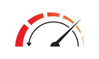 velozes aceleração velocímetro ícone isolado em branco fundo. vetor