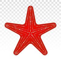 vermelho estrelas do mar ou mar estrelas plano ícone para apps e sites vetor