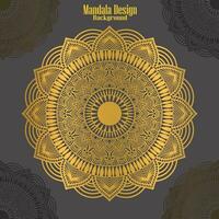 dourado mandala modelo Projeto vetor