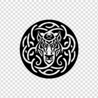 cabeça logotipo animal, minimalista, vetor, Preto e branco, branco fundo vetor