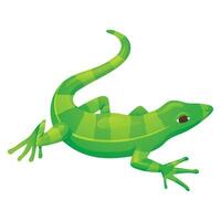 vetor isolado desenho animado ilustração do verde listrado lagarto réptil.