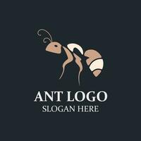 formiga logotipo Projeto silhueta. isolado animal formigas em fundo Projeto modelo vetor