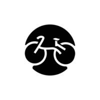 bicicleta logotipo, simples minimalista projeto, esporte transporte vetor, ilustração silhueta modelo vetor