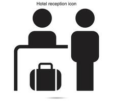 hotel recepção ícone, vetor ilustração.