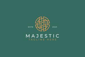 majestoso antigo geométrico abstrato linha círculo logotipo Prêmio o negócio companhia criativo símbolo vetor