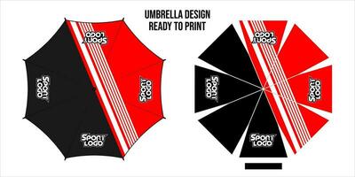 guarda-chuvas projeto, topo Visão em branco fundo, aberto volta chuva guarda-chuva impressão vetor ilustração