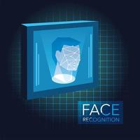 sistema de reconhecimento e identificação de rosto, aplicativo móvel para reconhecimento de rosto vetor