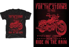 motocicleta t - camisa Projeto com uma vintage estilo vetor