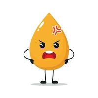 fofa Bravo ouro solta personagem. engraçado louco urina desenho animado emoticon dentro plano estilo. urina emoji vetor ilustração