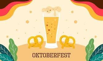 feliz oktoberfest Cerveja festival plano Projeto fundo vetor