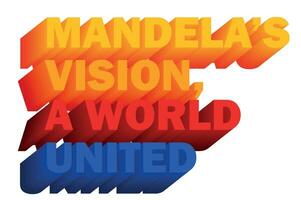 3d texto Projeto sobre Nelson Mandela dia citações vetor