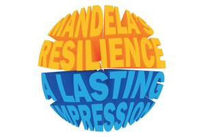 3d texto Projeto sobre Nelson Mandela dia citações vetor