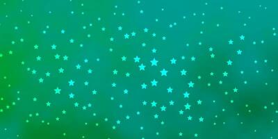 modelo de vetor verde escuro com estrelas de néon.