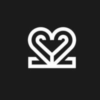22 carta monograma logotipo ícone Projeto vetor