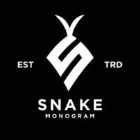 s serpente inicial carta logotipo ícone Projeto vetor