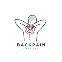 costas dor vetor logotipo ilustração. quiropraxia ícone Projeto coluna vertebral ícone para Fisio terapia em forma para clínica