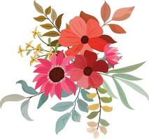 selvagem flor ramalhete adequado para decoração convite cartões ou cumprimento cartões vetor