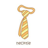 alfabeto n para gravata vocabulário escola lição desenho animado ilustração vetor clipart adesivo