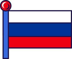 Rússia país mastro de bandeira bandeira bandeira vetor