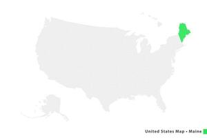 Unidos estados mapa minimalista maine vetor
